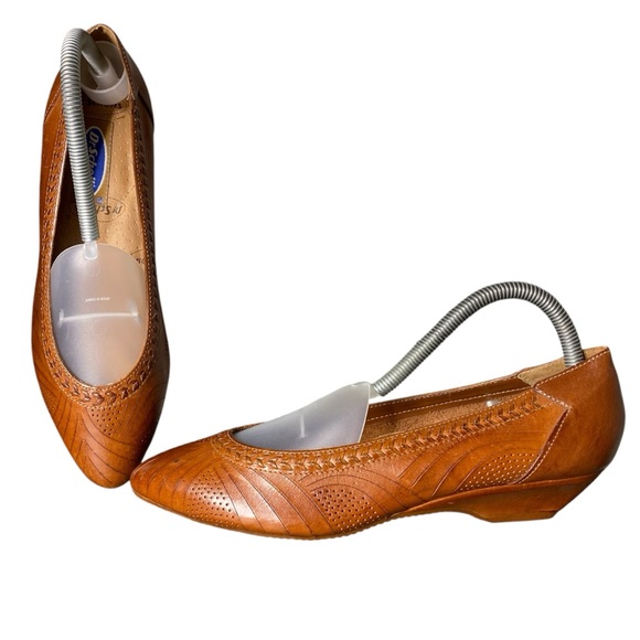 Vintage Shoes - Vintage Brown Leather Flats 8.5